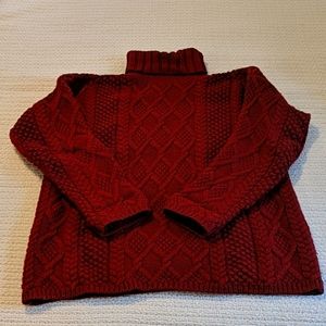 Vintage J Crew Red Wool Sweater, Medium. Cozy!
